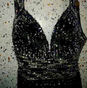 Black satin Formal/Prom dress